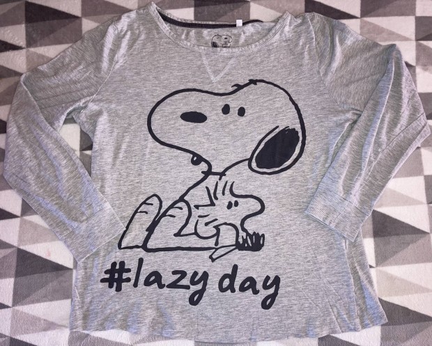 Snoopy-s Lazy Day pamut S/M pizsama fels 