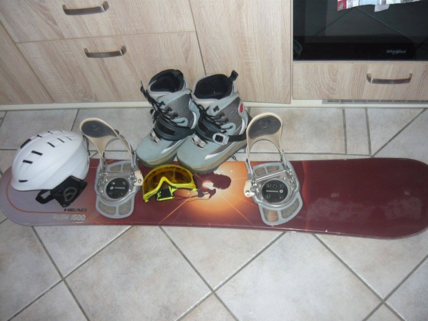 Snowboard komplett szett elad. (Head, Rossignol, Carrera, Step-in)