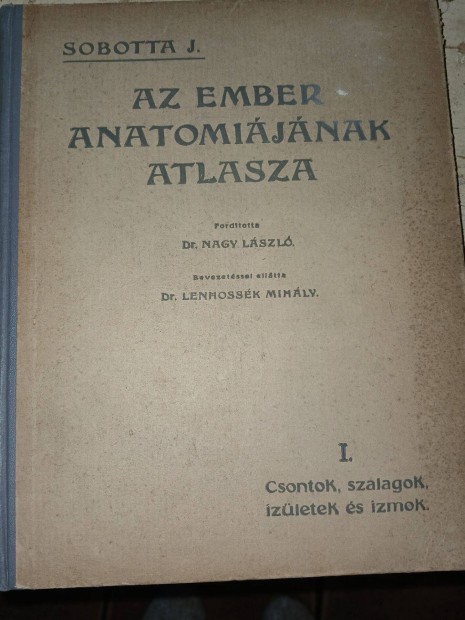 Sobbota Jnos : Az ember anatmijnak atlasza 1