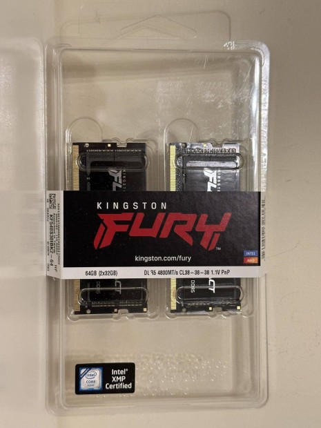 Sodimm DDR5 Kingston Fury Impact 64GB (2x32GB) DDR5 4800MHz KF548S38IB