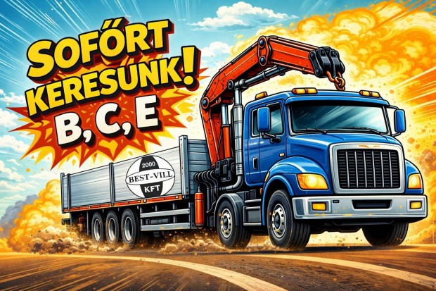 Sof�rt keres�nk - B-C-E+darukezel� - 22. ker�let