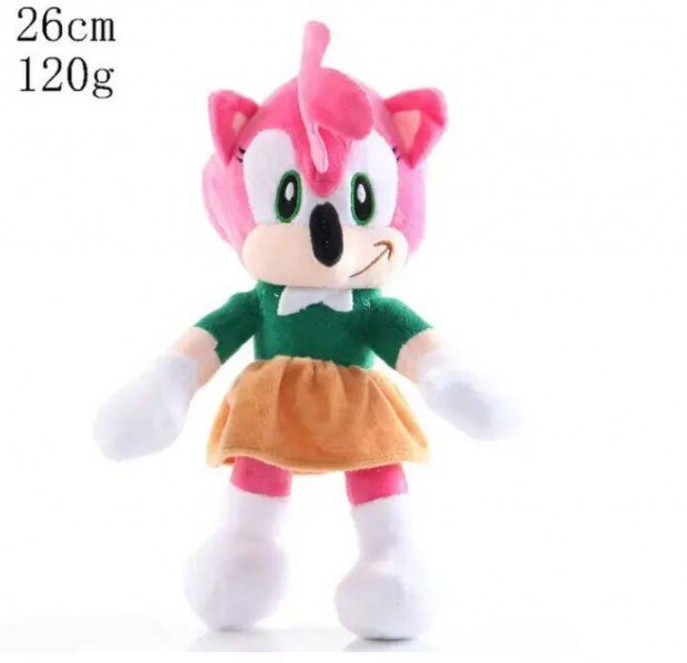 Sonic Amy Rose Sndiszn plss j szmlval Hedgehog 26 cm