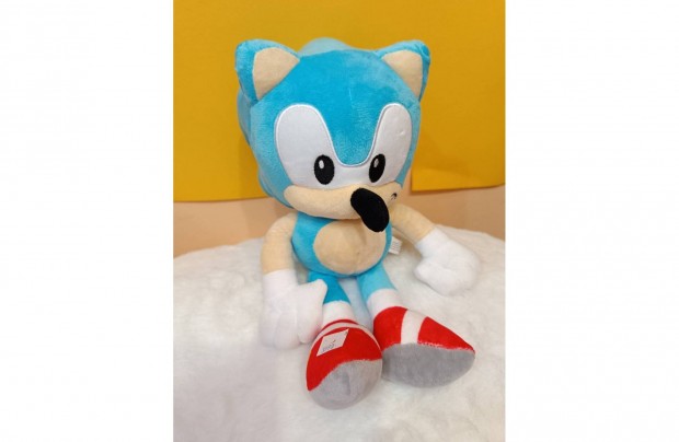Sonic a sündisznó világoskék plüss, 34 cm, Új