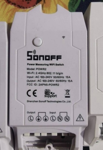 Sonoff Powr2 WiFi-s, internetrl tvvezrelhet kapcsol rel 