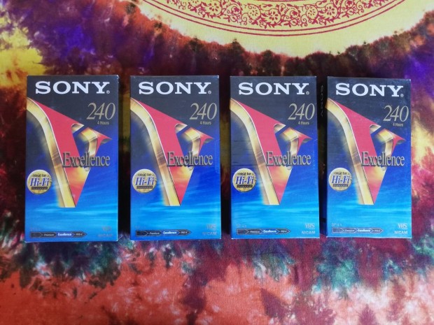 Sony 240 VHS Kazetta j Bontatlan 
