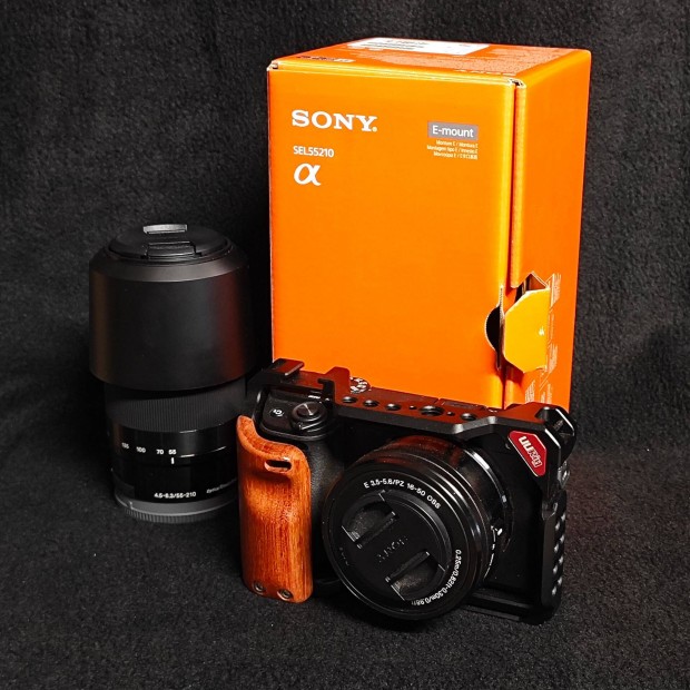 Sony A6400 + 16-50 mm + 55-210 OSS + RIG Hibátlan, gar + számla