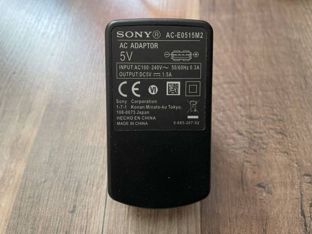 Sony AC-E0515M2 5V 1.5A USB hlzati adapter, tpegysg