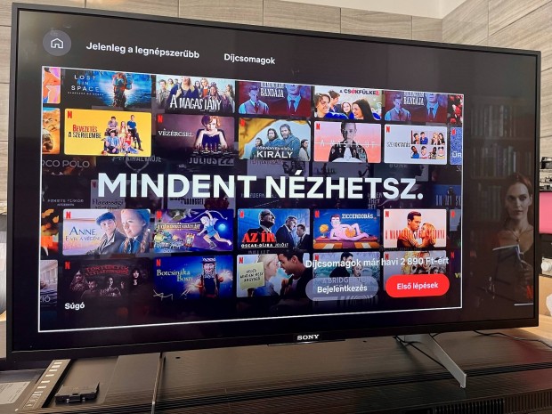 Sony Android 4K smart tv számlával garanciával