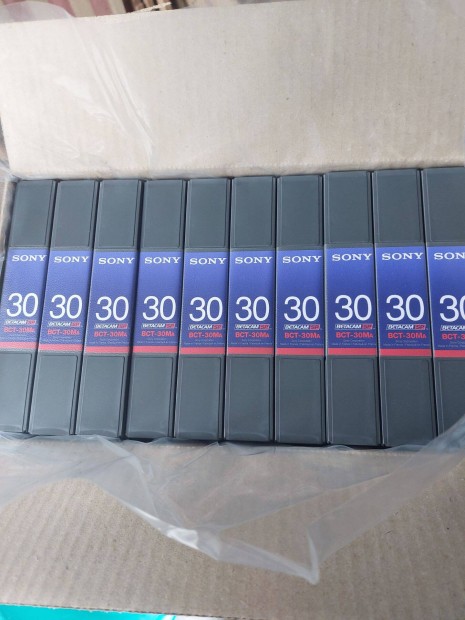 Sony Betacamsp BCT-30Ma kazettacsomag 10 db eredeti gyári csomagolásba