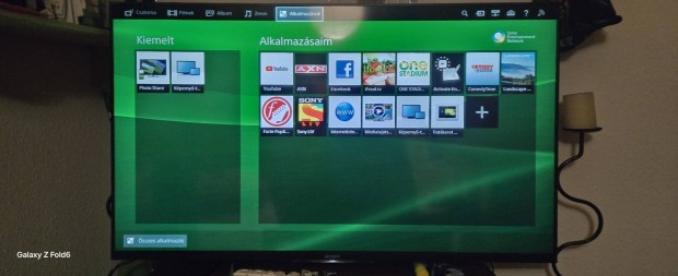 Sony Bravia 3D 8-as szria, 50 inch 127cm, Okos smart tv.