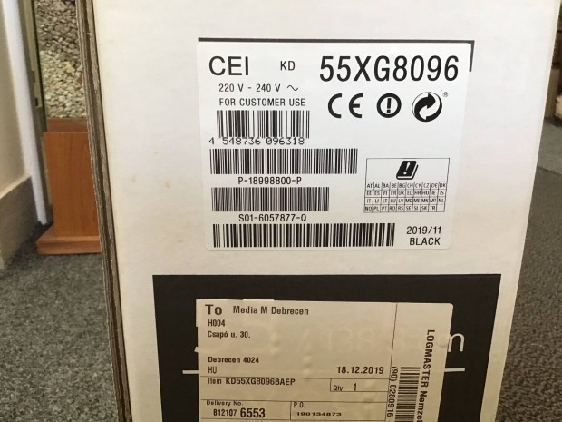 Sony Bravia 55 XG8096 hibás LED tv televízió eladó