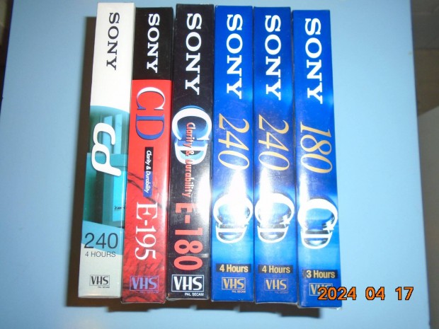 Sony CD bontatlan j VHS kazetta 6 db. egyben