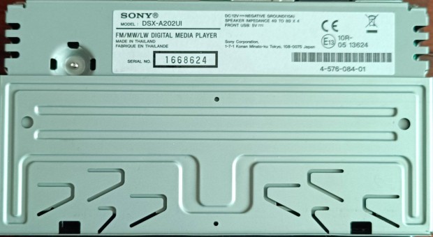Sony DSX-A202 Mechanika nlkli USB-s autrdi Autrdi autrdi
