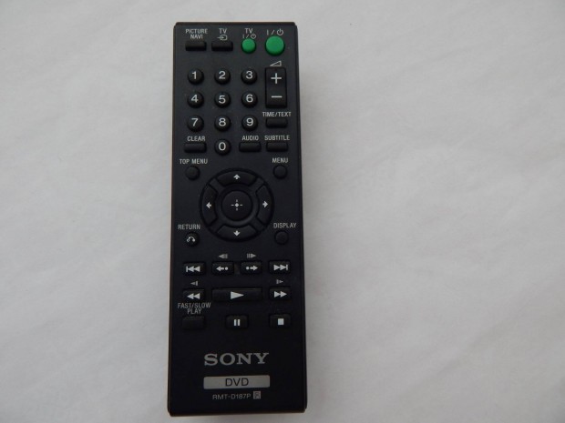 Sony DVD RMT-D187P Tipus Tvirnyt Tvkapcsol Eredeti