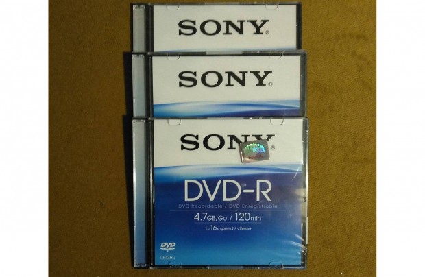 Sony DVD-R 4.7 GB rhat DVD csomag (3 db)