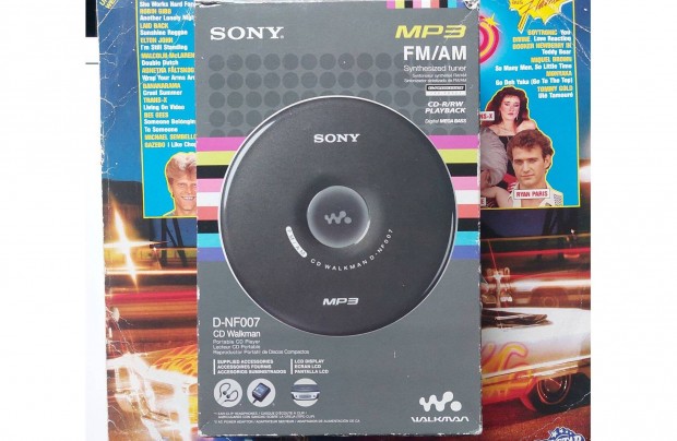 Sony D-NF007 FM/AM Rádió MP3 CD-R/RW Discman CD Walkman CD Játszó
