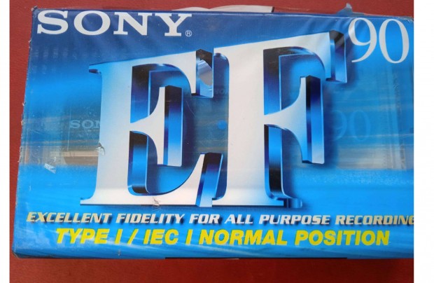 Sony EF 90 audio kazetta , bontatlan , nyit flia enyhn ppos