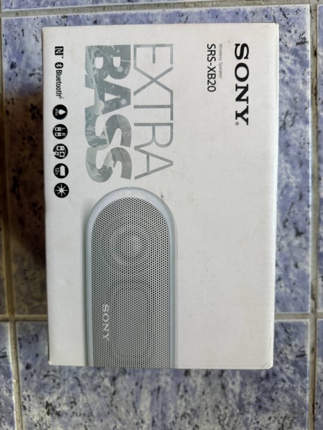 Sony Extra Bass Srsxb20 hordozható hangszóró, Bluetooth, NFC, szürke