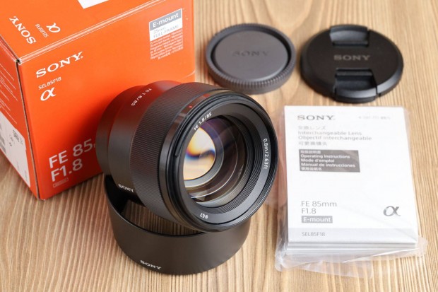 Sony FE 85mm f/1.8 fix objektív dobozos 85 1.8 F1.8 E