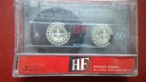 Sony HF 60 retro hang kazetta , gerincen felirat