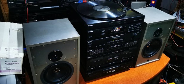 Sony Hifi torony Cd, bakelit, magn, EQ, tuner mind j!