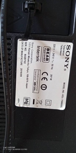 Sony LCD tv hibs 190cm