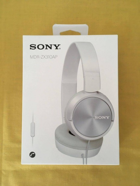 Sony MDR-Zx310Apw Összecsukható Fejhallgató, Fehér - Új, garanciával!