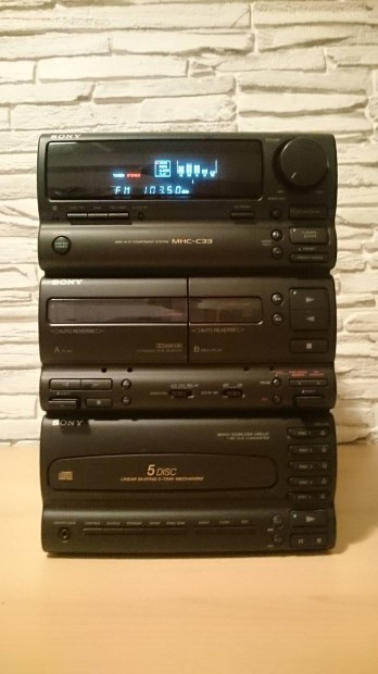 Sony MHC-C33 hifi, 5 lemezes CD lejtsz, kazetts magn, tuner