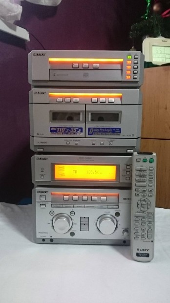 Sony MHC-NX3AV hifi, erst, 5 lemezes CD, rdi, kazetts magn, tv