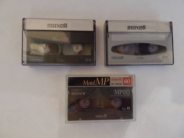 Sony Maxell 3 Db Vide8 8mm Vide Digital 8 Metal Kazettk Szettben