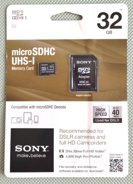 Sony Micro SD kártya SDHC Uhs-I memóriakártya 32 GB