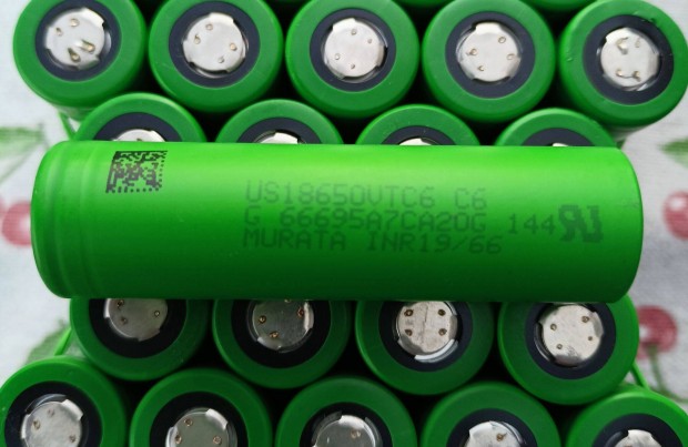 Sony Murata US18650VTC6 Li-ion ipari akku 3,7V 3120 mAh 30A
