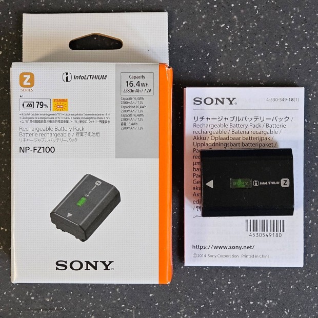 Sony NP-FZ100 eredeti dobozos akkumultor A7 A7R III IV V A9 A6600