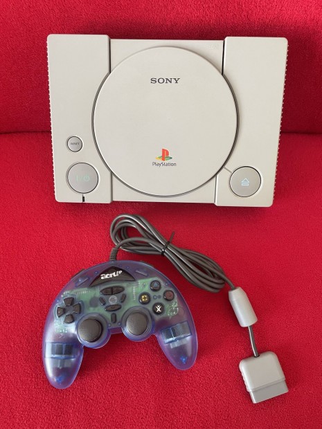 Sony PS1 PS one retró konzol + joystick fellelt állapotban