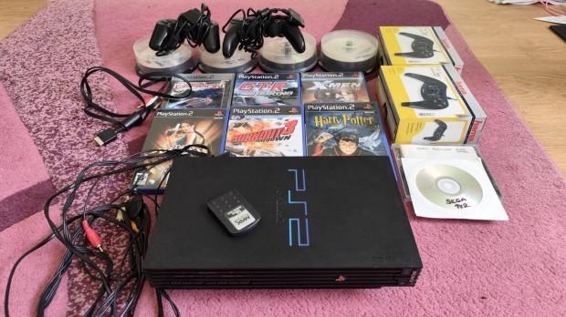Sony Playstation 2 Ps2 fat játékokkal,tartozékokkal modbo chip