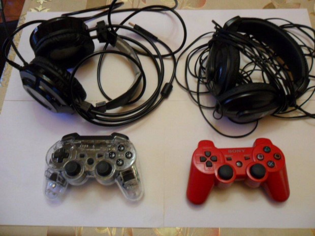 Sony Playstation 3 kontrollerek s Gamer fejhallgat s egyebek