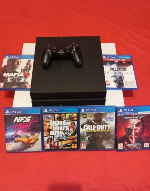 Sony Playstation 4 500GB PS4 Slim GTA V +5 Játékkal 48.000Ft