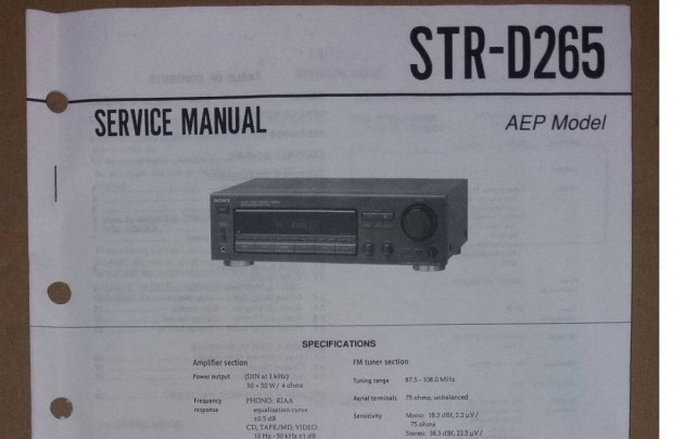 Sony STR-D265 Receiver eredeti Service manual