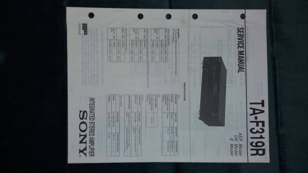 Sony TA-F319R eredeti Service manual szerviz gpknyv