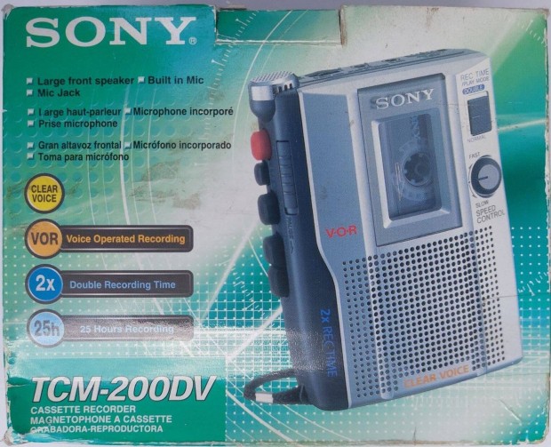 Sony TCM-200DV Diktafon Sztere Walkman Kazetts MAGN Sony TCM-200DV