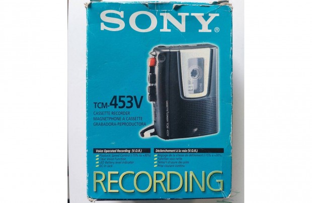 Sony TCM-435V Diktafon Sebessgszablyz Sztere Walkman MAGN