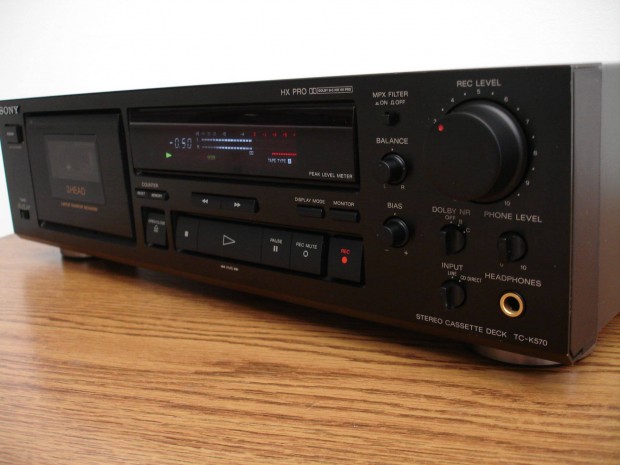 Sony TC-K570 3 fejes 3 motoros minsgi Hifi sztere magn deck Elss