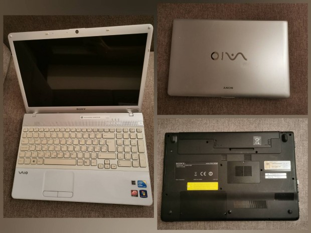 Sony Vaio laptop elad (merevlemez nlkl) alkatrsznek