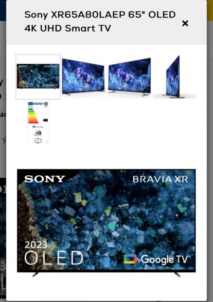 Sony XR65A80Laep 65" OLED 4K UHD Smart TV
