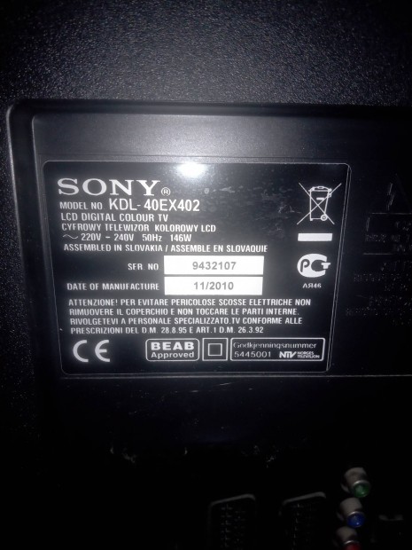 Sony bravia 102cm full hd 