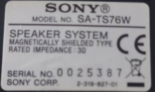 Sony házimozi hangfal szett 5.1