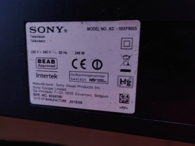Sony kd 55xf9005 s 55 c9j 4k tvk hibsan eladak 