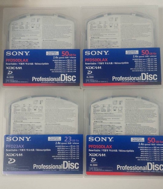 Sony professzionális disc lemez