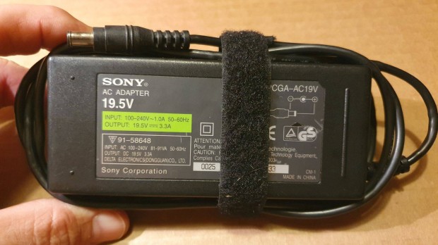 Sony tv 19,5V 3,3A 65W VAIO Laptop notebook adapter töltő tápegység
