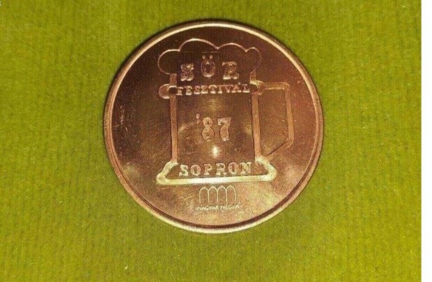 Soproni ünnepi hetek Sörfesztivál 1987 érme
